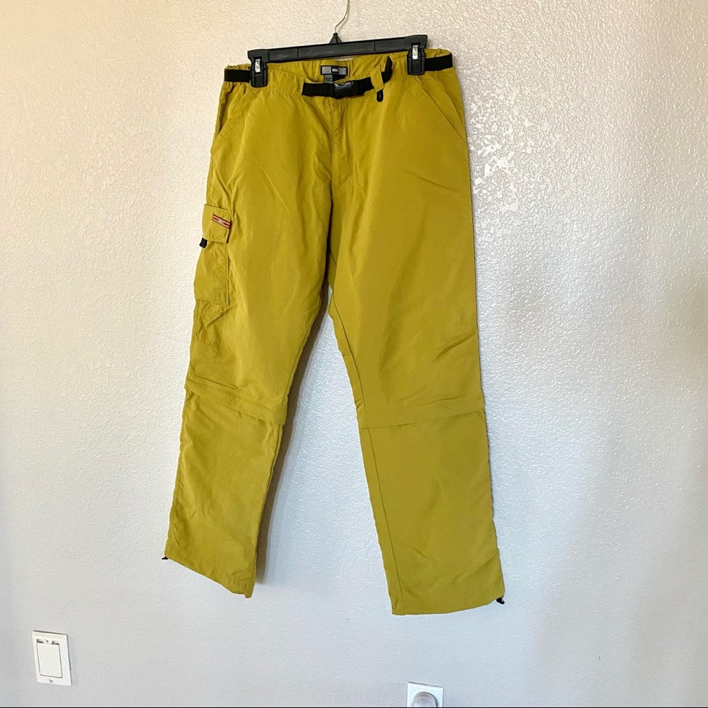 REI Convertible Cargo Pants Womens 10 UPF 30+ Hiking Nylon Belted 41809 zip off